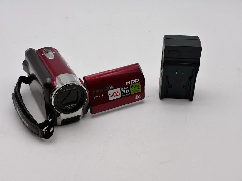 Panasonic SDR-H80 Red 60GB HDD Digital Camcorder w/Battery, Charger